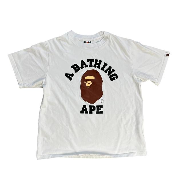 BAPE Men's T-shirt - White - L on Productcaster.