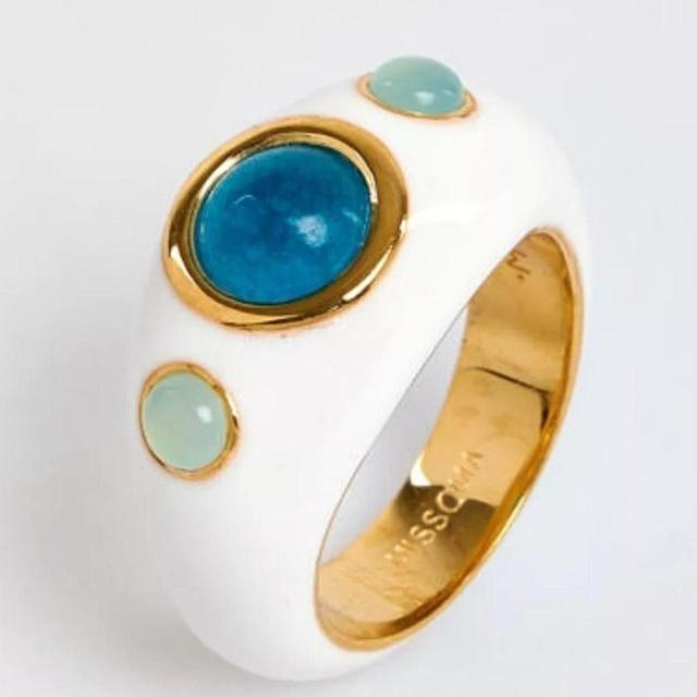 Missoma Women's Ring - White/Blue on Productcaster.