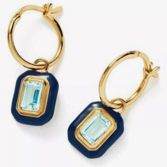 Missoma Women's Earrings - Blue/Gold on Productcaster.