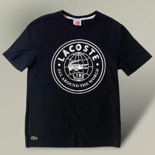 Lacoste Live Men's T-shirt - Black/White - S on Productcaster.