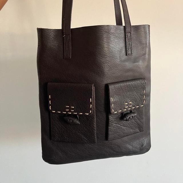 Reclaimed Vintage Women's Shoulder bags - Brown/Cream on Productcaster.