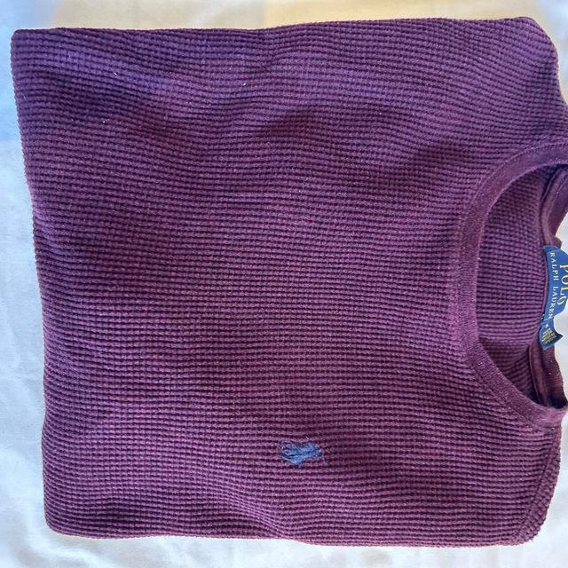 Ralph Lauren Men's Jumper - Burgundy - M on Productcaster.