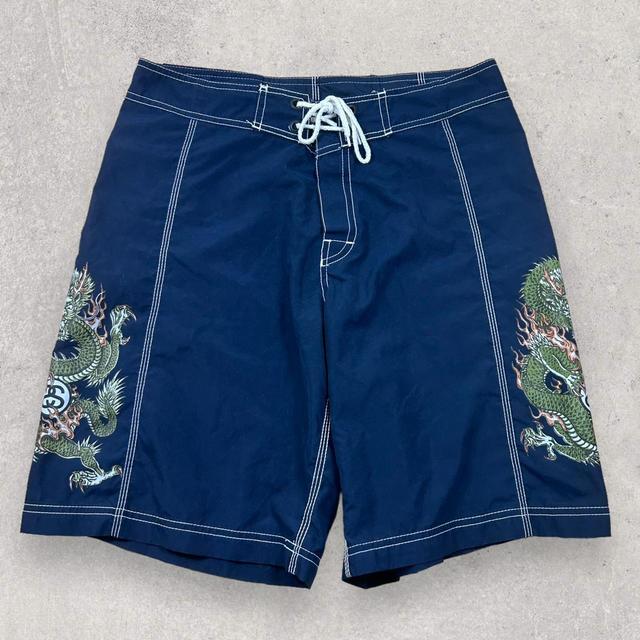 Stüssy Men's Shorts - Navy - 32" on Productcaster.