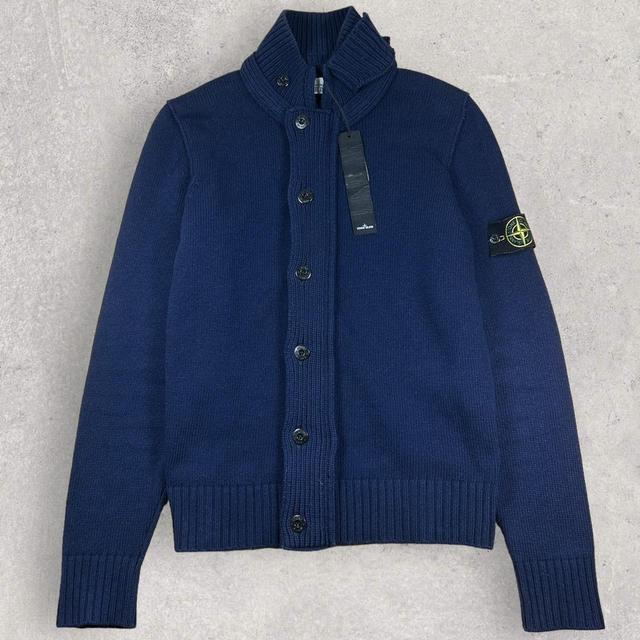 Stone Island Men's Cardigan - Navy - M on Productcaster.