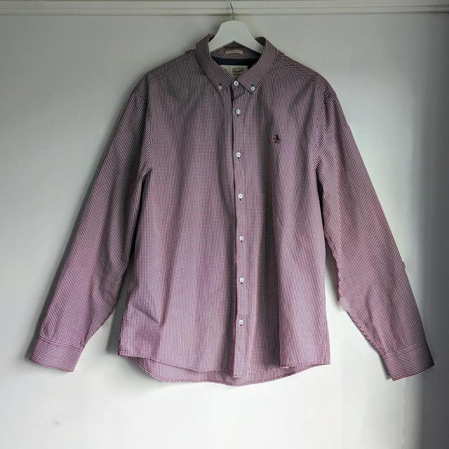 Original Penguin Men's Shirt - Burgundy/White - XL on Productcaster.