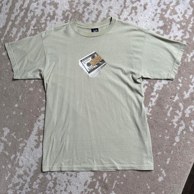 Stüssy Men's T-shirt - Green - L on Productcaster.