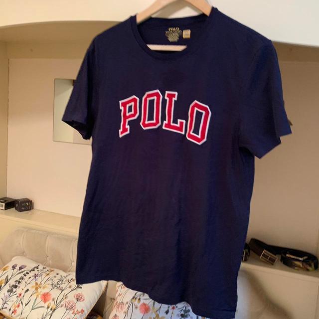 Polo Ralph Lauren Big & Tall Men's T-shirt - Navy/Red - M on Productcaster.