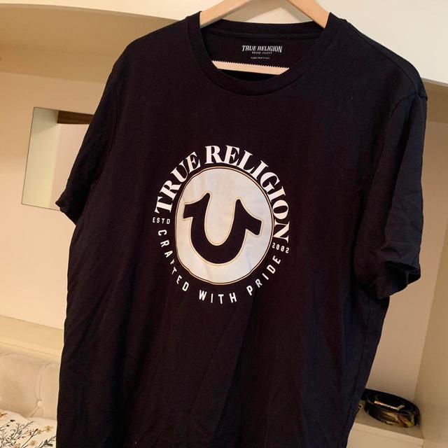 True Religion Men's T-shirt - Black - L on Productcaster.