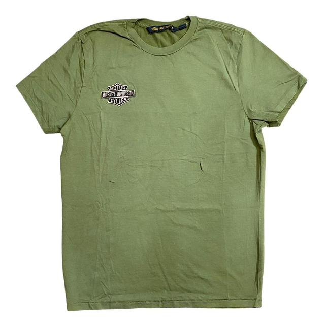 Harley Davidson Men's T-shirt - Khaki - L on Productcaster.