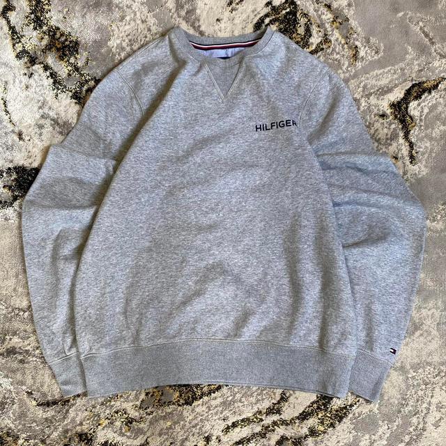 Tommy Hilfiger Men's Sweatshirt - Grey - S on Productcaster.