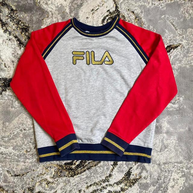 Fila Women's Sweatshirt - Grey/Red - M on Productcaster.