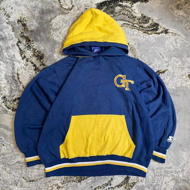 Starter Men's Hoodie - Blue/Yellow - L on Productcaster.