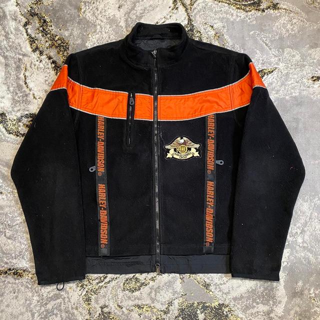 Harley Davidson Men's Jacket - Black/Orange - L on Productcaster.