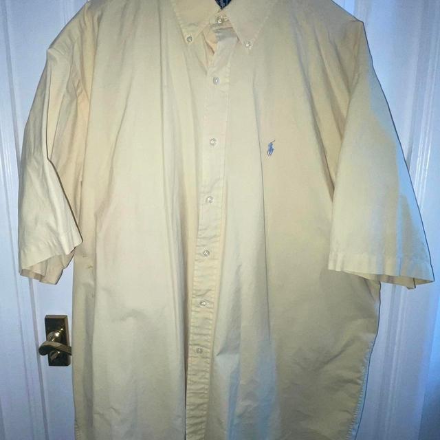 Ralph Lauren Men's Shirt - Yellow/Cream - XL on Productcaster.