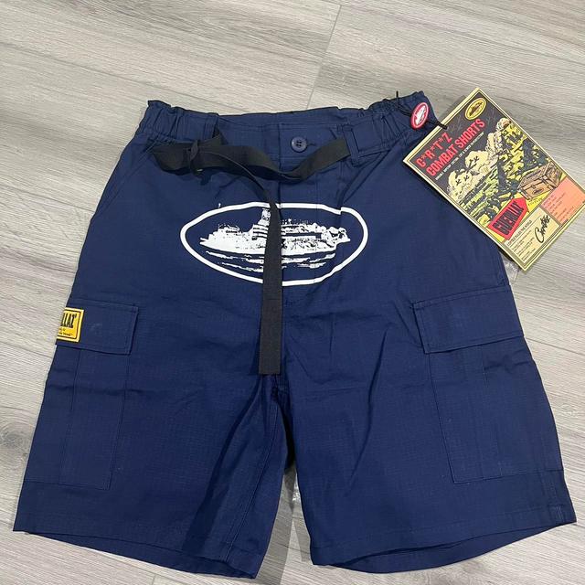 Corteiz Men's Shorts - Navy - M on Productcaster.