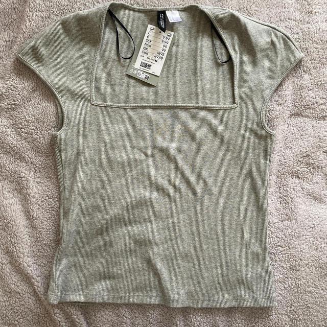 H&M Women's Crop top - Green/Grey - M on Productcaster.