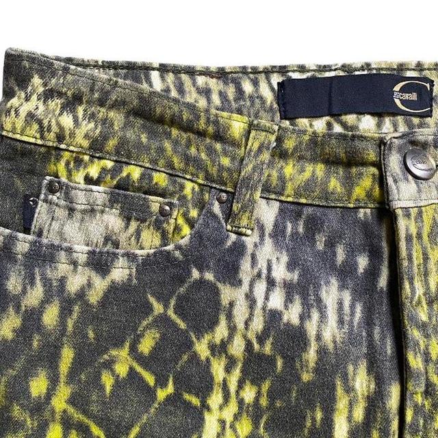 Just Cavalli Women's Straight leg Printed Jeans - Green/Yellow - 29" on Productcaster.