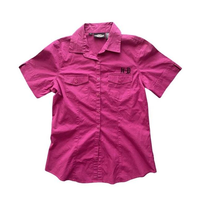 Harley Davidson Men's Shirt - Pink - S on Productcaster.