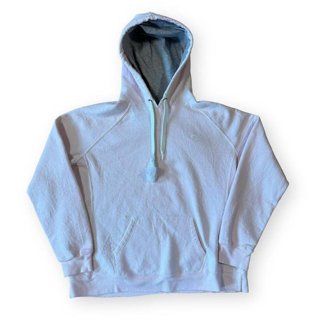 Champion Women's Hoodie - Pink/White - XL on Productcaster.