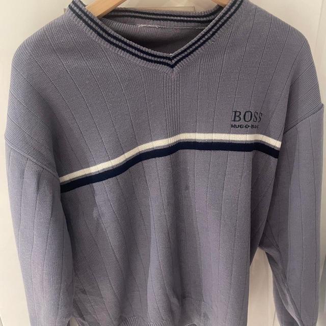 Hugo Boss Men's Jumper - Purple - M on Productcaster.