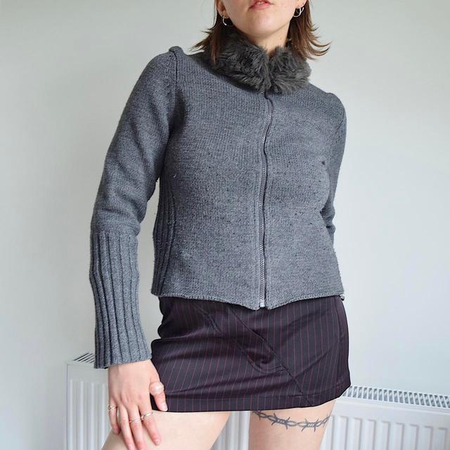 Vintage Women's Cardigan - Grey - S on Productcaster.