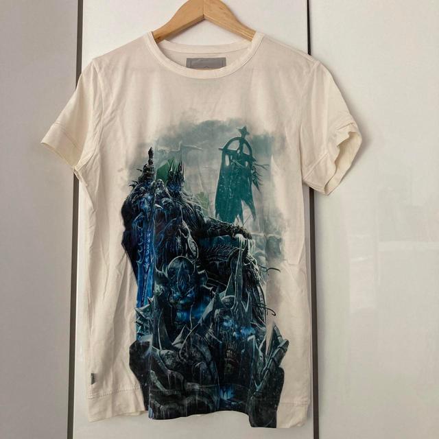 Men's T-shirt - Blue/White - M on Productcaster.