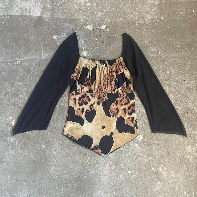 Vintage Women's Blouse - Black/Tan - 10 on Productcaster.