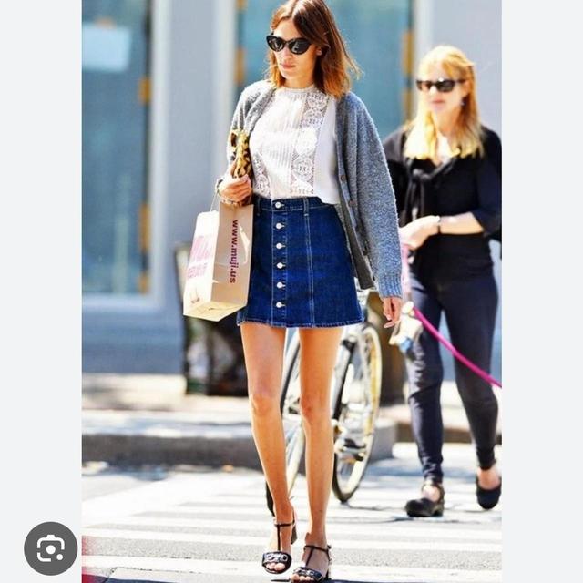 Topshop Women's Festival Skirt - Blue/Navy - 26" on Productcaster.