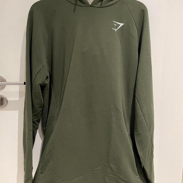 Gymshark Men's Hoodie - Green/Khaki - L on Productcaster.