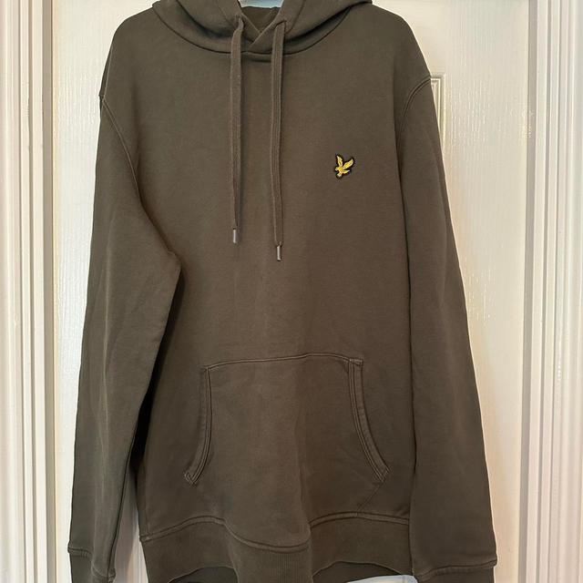 Lyle & Scott Men's Hoodie - Khaki/Green - M on Productcaster.