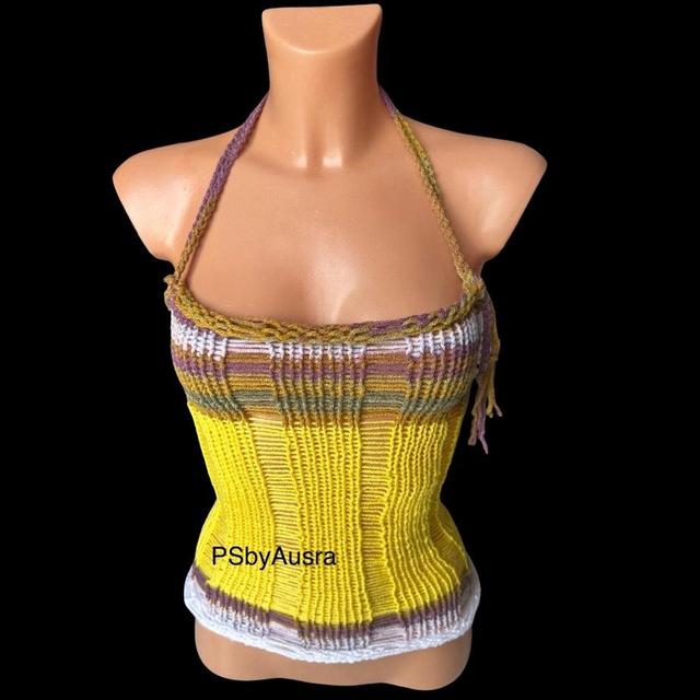 Hands On Design Women's Crop top - Multi/Yellow - 8 on Productcaster.