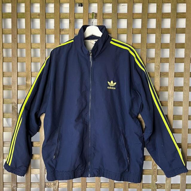 Adidas Men's Jacket - Navy/Green - L on Productcaster.