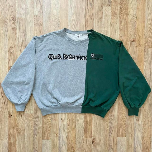 Gosha Rubchinskiy Men's Sweatshirt - Grey/Green - L on Productcaster.