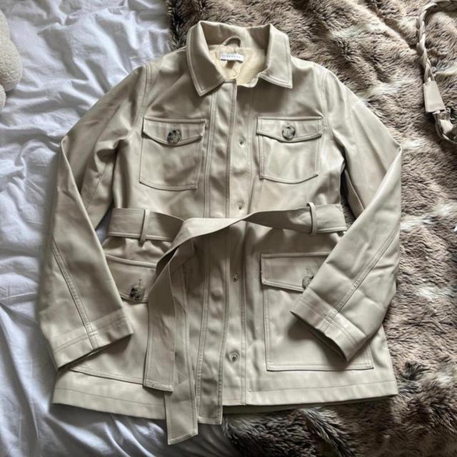 Topshop Women's Jacket - Cream/Tan - UK 10 on Productcaster.