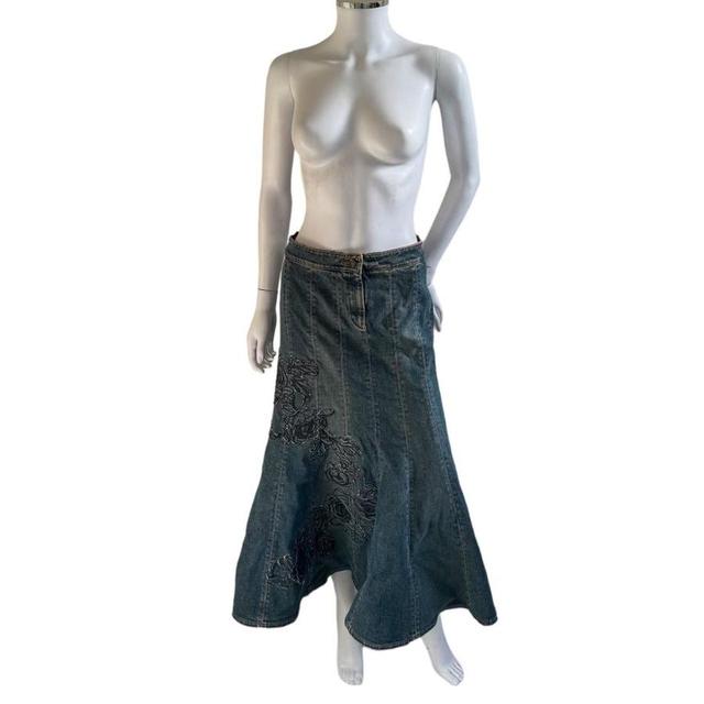 Roberto Cavalli Women's Skirt - Blue - 28" on Productcaster.