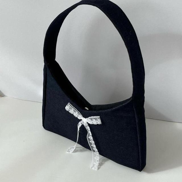 Reworked Women's Shoulder bags - Navy/Cream on Productcaster.