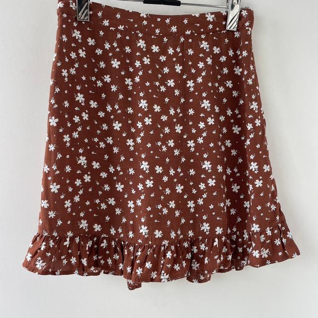 John Lewis Kids' Skirt - Brown/White - 12 years on Productcaster.