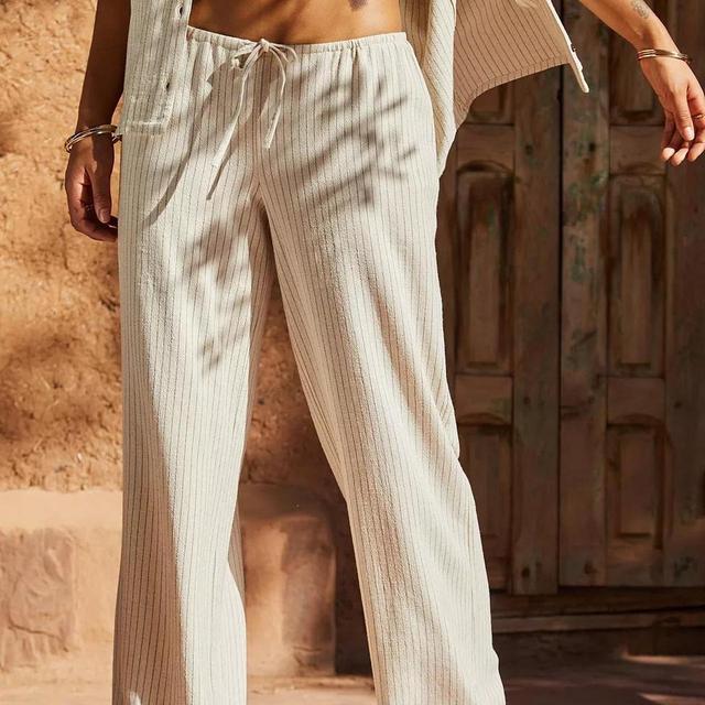 Urban Outfitters Women's Trousers - Cream/White - M on Productcaster.