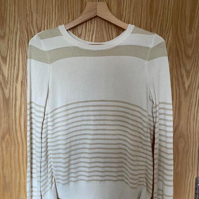 Silvian Heach Women's Jumper - Cream/Gold - XS on Productcaster.