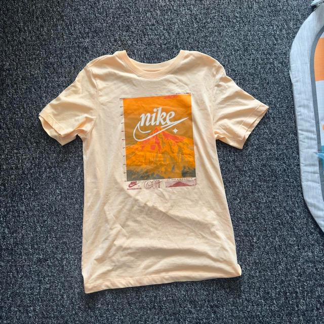 Nike Women's T-shirt - Cream/Orange - 8 on Productcaster.