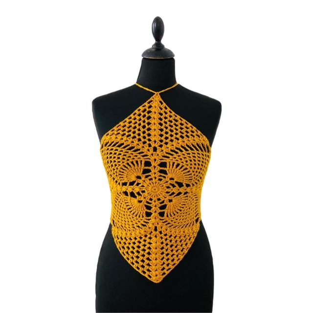 Handmade Women's Top - Orange - S on Productcaster.