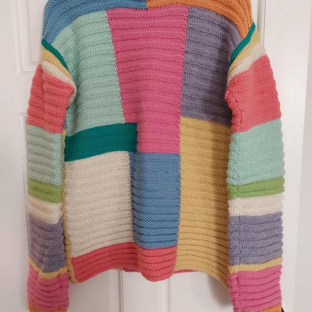 Handmade Women's Jumper - Pink/Blue - 8 on Productcaster.