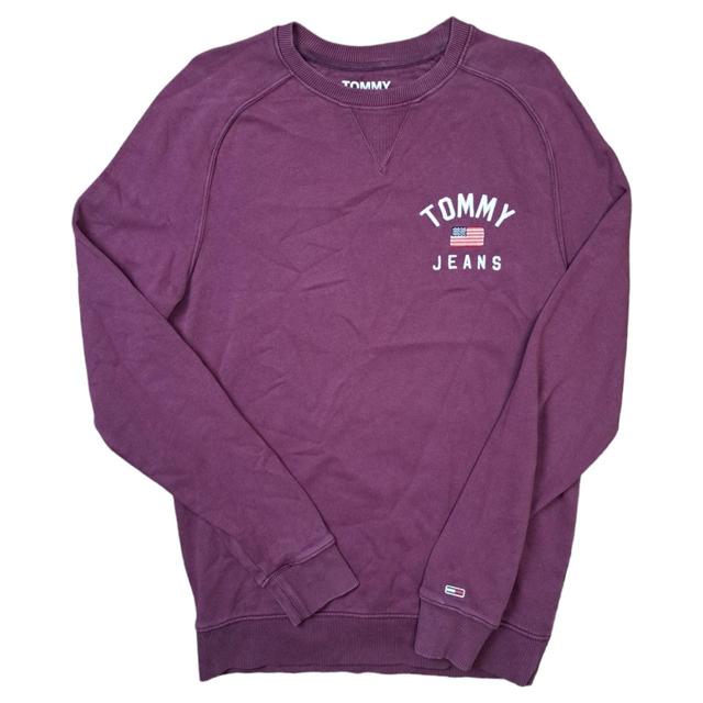 Tommy Hilfiger Men's Jumper - Burgundy - S on Productcaster.