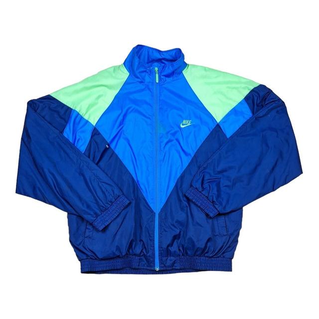 Nike Men's Lightweight Jacket - Green/Blue on Productcaster.