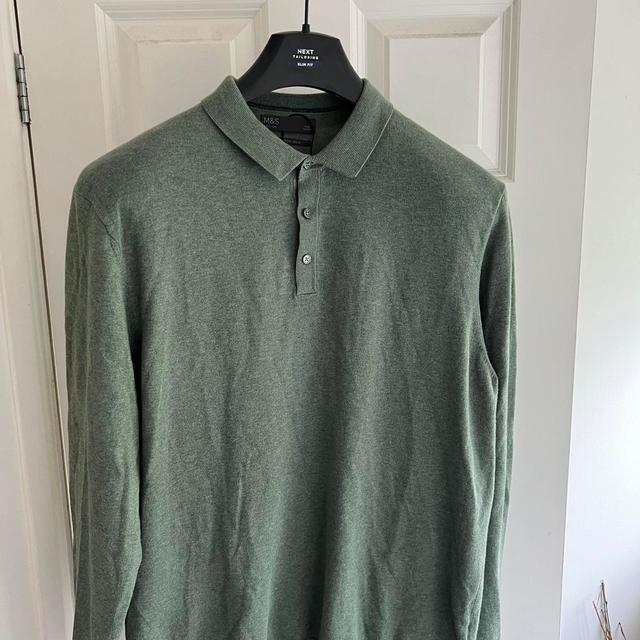 Marks & Spencer Men's Polo shirt - Green - L on Productcaster.