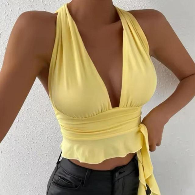 SHEIN Women's Crop top - Yellow - M on Productcaster.