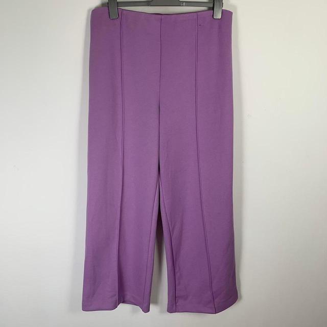 Marks & Spencer Women's High waisted Trousers - Purple - UK 18 on Productcaster.