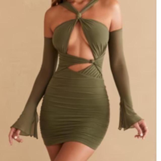 Oh Polly Women's Bodycon Dress - Khaki - 6 on Productcaster.