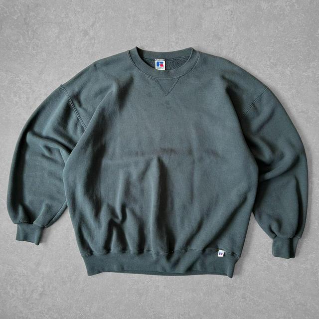 Russell Athletic Men's Jumper - Green - XL on Productcaster.