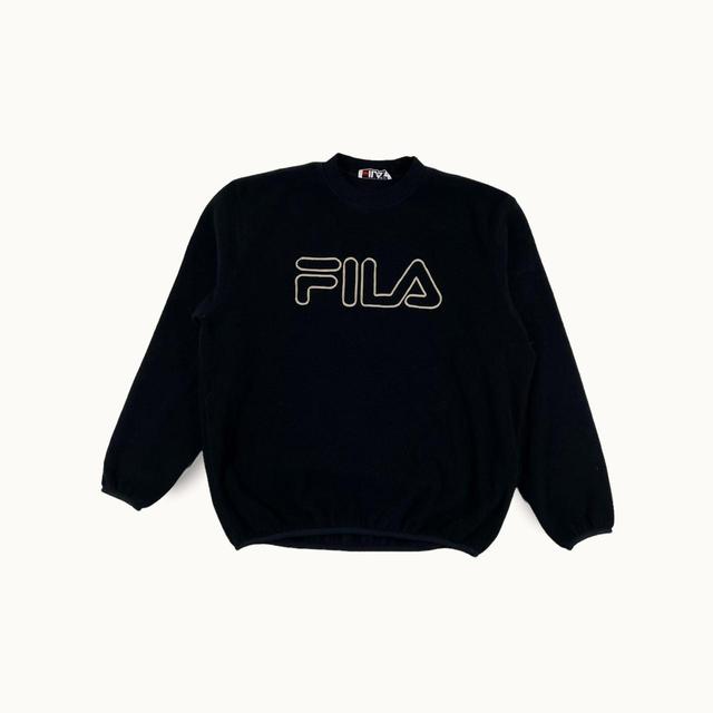 Fila Men's Sweatshirt - Black - L on Productcaster.